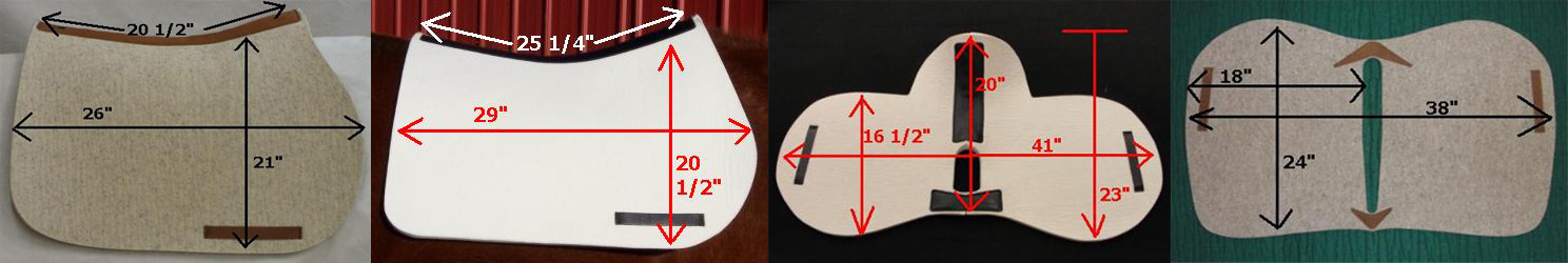 5 Star Saddle Pad dimensions